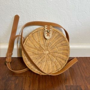 Boho Wicker Crossbody Purse